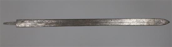 A fullered steel sword, length 37.5in.